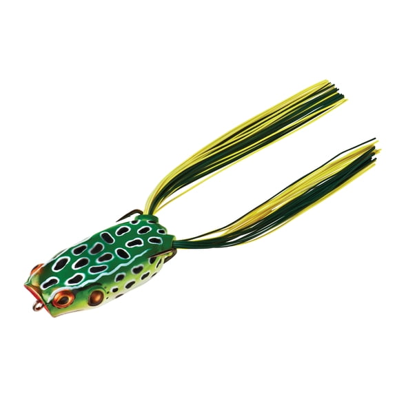 BOOYAH Poppin' Pad Crasher Hollow Body Frog, Leopard Frog 3 Inch, 1/2 oz