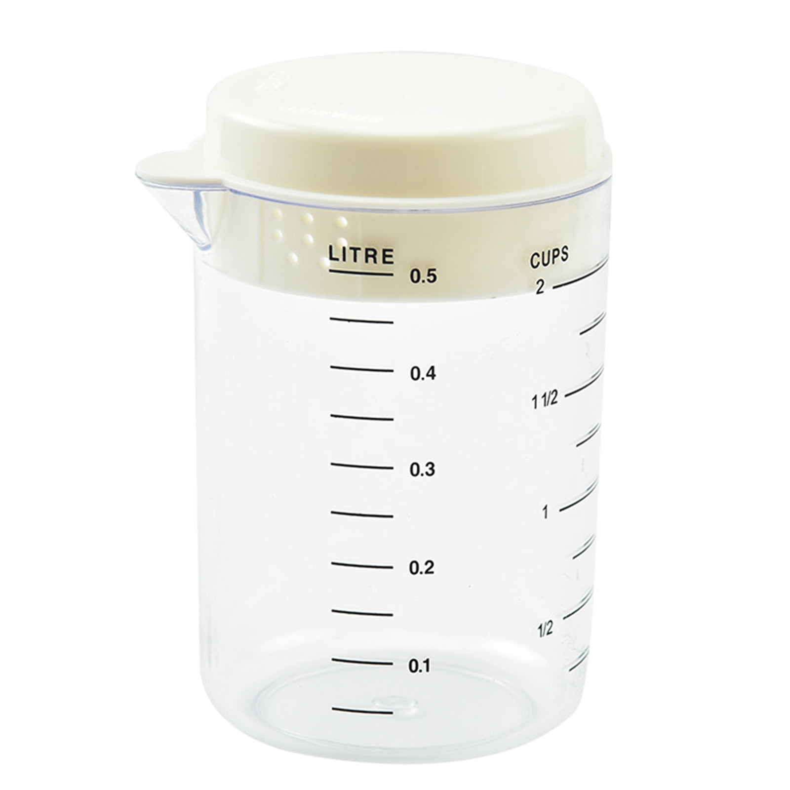 BOOYOU 500ml Kitchen Measuring Cup with Lid Plastic Mixing Jug Graduated  Beaker Mug Milk Cup Baking Tools Heat-resistant 
