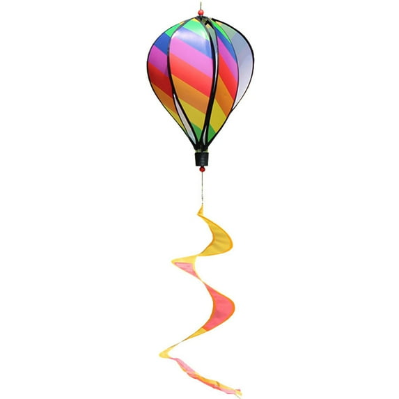 BOOYOU Hot Air Balloon Wind Spinner Rainbow Pinwheel Windsocks Spiral Windmill for Outdoor Garden Yard Lawn Decoration Gift