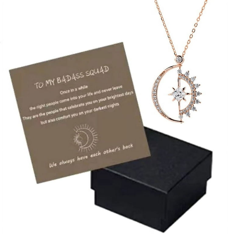 Moon and shop star matching necklace