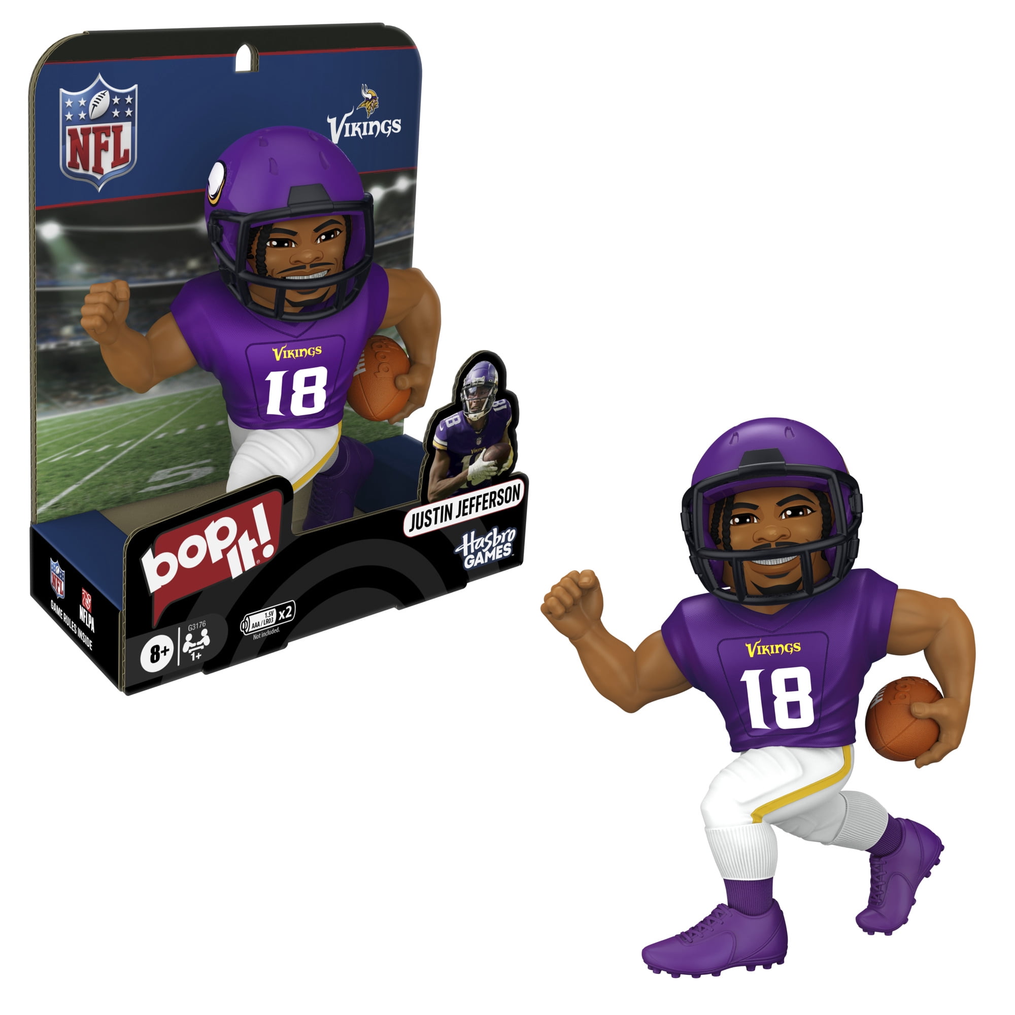 Bop It! Justin Jefferson Edition Game, Officially Licensed NFL Games for Kids and Teens, 8+