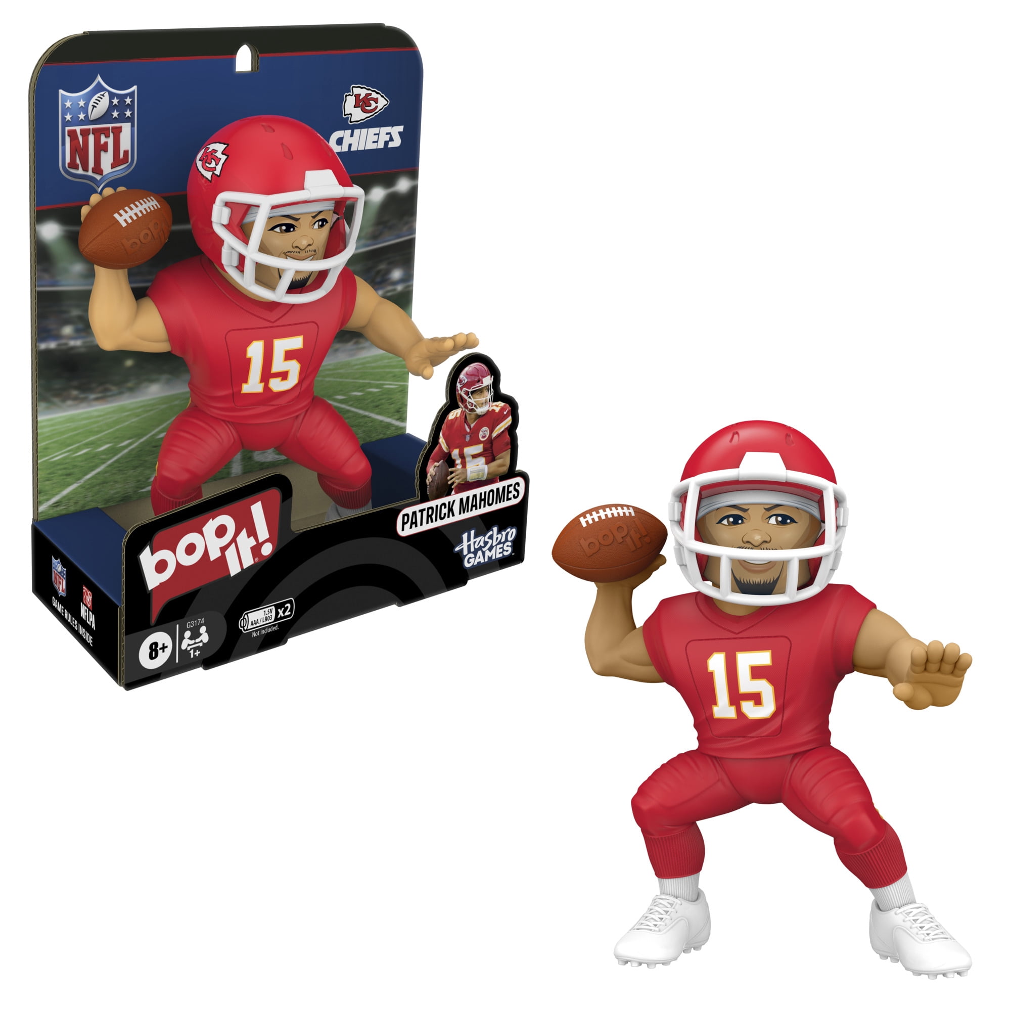 Bop It! Patrick Mahomes Edition Game, Officially Licensed NFL Games for Kids and Teens, 8+