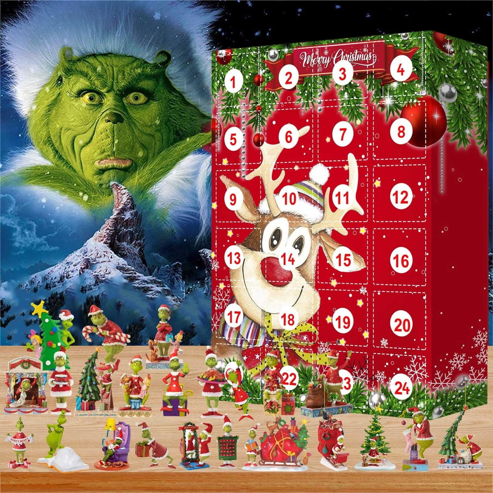 BOPENG Green Elf Advent Calendar 2023 Contains 24 Gifts, Green Elf
