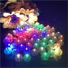 BOPORO 100/50/30PCS Round Mini Led RGB Flash Ball Lamp Put in paper Lantern Balloon Lights For Christmas halloween Wedding Party Decoration