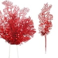 thumbnail image 1 of BOPORO 12Pcs White Christmas Glitter Berries Stems Artificial Berry Christmas Wreaths Outdoor Fake Berry Stem Decorations Decorative Glitter Branches for Christmas Tree Vase DIY Wreath, 1 of 6