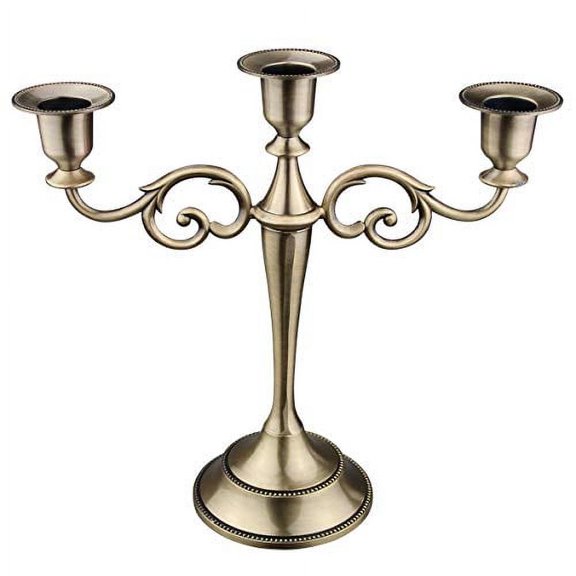 BOPORO 3 Pcs Glass Candle Holders for Pillar & Taper Candle Elegant Crystal Candlesticks Home Décor