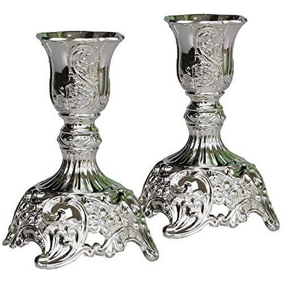 BOPORO 3 Pcs Glass Candle Holders for Pillar & Taper Candle Elegant Crystal Candlesticks Home Décor