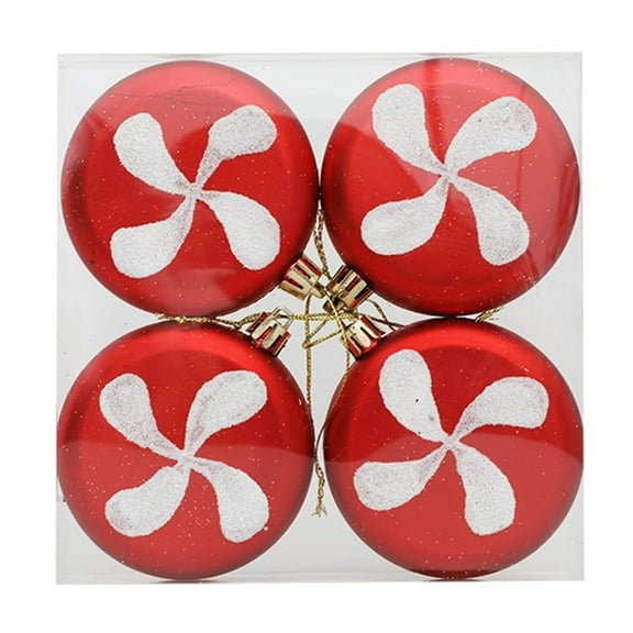 BOPORO 4 Pcs Christmas Candy Ornaments,3.5" Xmas Plastic Peppermint Lollipop Decors,Candy Hanging Ornaments for Christmas Yard Tree,House Yard,Xmas Supplies