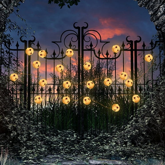 BOPORO 40 LED Spider String Lights - 19.7ft Halloween String Lights, For Outdoor, Indoor Decor - Halloween Lighting For Yard, Home, Party Decorations