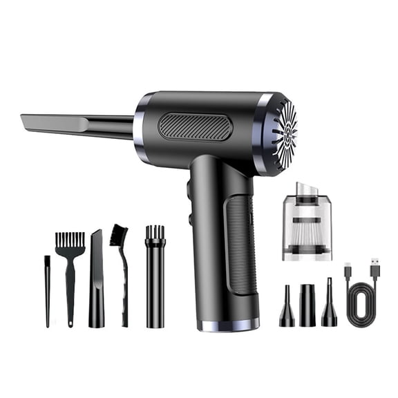 BOPORO 50000RPM Wireless Duster with USB Charging and Improved Safety Design for Effective Computer, Laptop, and Camera Cleaning