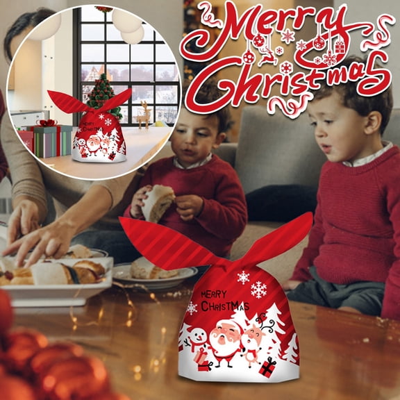 BOPORO Christmas Candy Bag 10Pcs E 7.8*5.85*0.39In Weight: 0.08Lb, 10Pcs