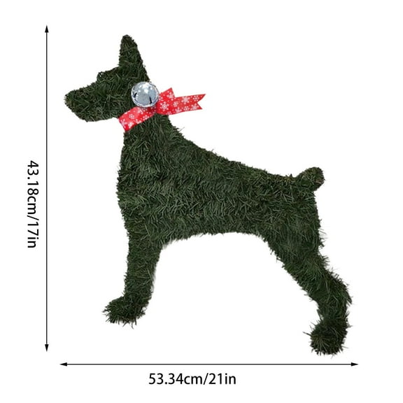 BOPORO Christmas Gifts Christmas Decor Handmade Labrador Retriever-Dog Christmas Puppy X-mas Indoor / Outdoor Head Green