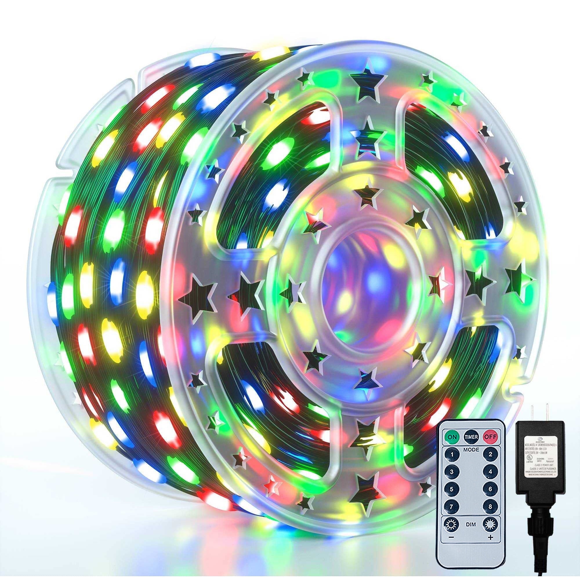BOPORO Christmas Lights, 164 FT 500 LED Outdoor Waterproof Christmas Tree Lights with 8 Modes Remote Timer, Fairy Lights for House Yard Outside Indoor Xmas Decorations Warm White