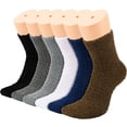 thumbnail image 1 of BOPORO Fuzzy Socks for Women, 6 Pairs Plush Slipper Socks Women, Warm Soft Fluffy Socks Thick Cozy Plush Sock Winter Christmas Socks for Women, 1 of 6