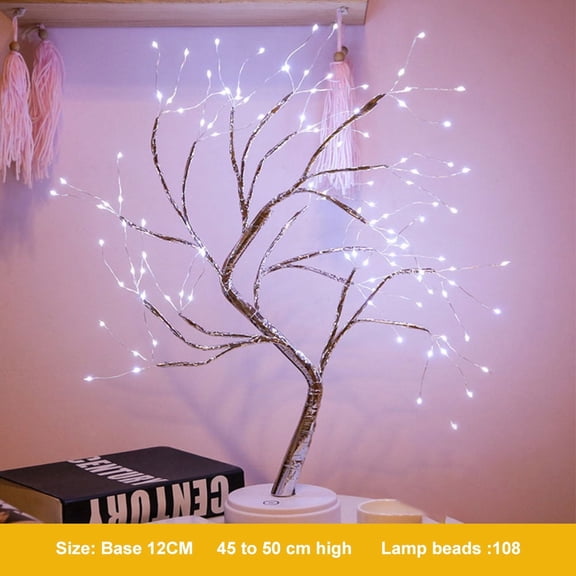 BOPORO LED Christmas Lights Outdoor Tree Lights 108 Simulated LED Tree Lights Tree Lights Plug in for Room Bedroom Wedding Party Holiday Decorations