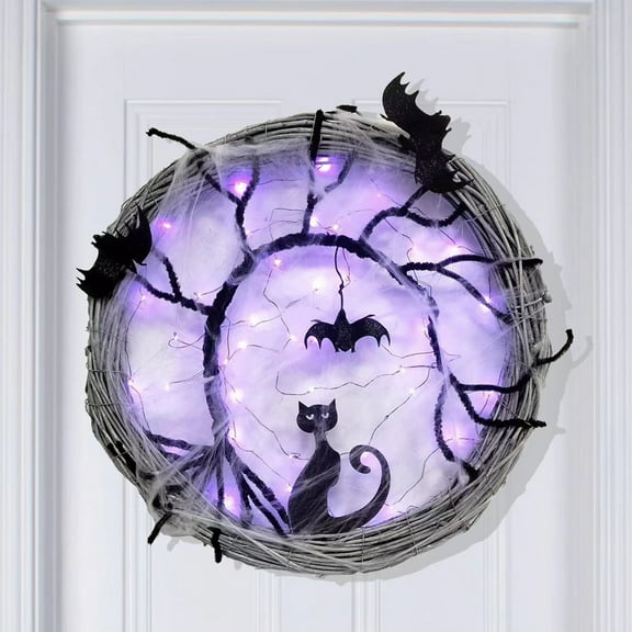 BOPORO Spring Wreaths for Front Door Welcomes Summer Flowers, Weather Proof Green Year-round Wreath, Home, Rural Outdoor Interior Decoration Home Decor Gifts