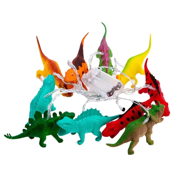 BOPORO String Lights Indoor 50 Lights Snowflakes for Windows Christmas Lighted Christmas Porch Lights Battery Xmas Dinosaur String Lights Dinosaur Room For Boys Christmas Party Supplies Dinosaur