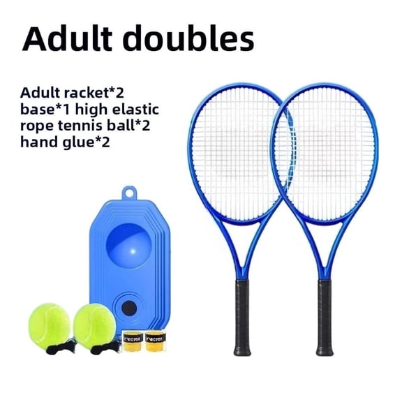 BOQNVKY College Tennis Racket Set for Kids & Teens - Pre-strung with High Rebound, Portable Dorm-Friendly Set with 2 Rackets & Carry Bag | Parent-Child Practice Partner