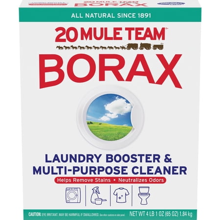 BORAX 20 Mule Team Laundry Booster, Powder, pack of 4 — Residential Use, Standard Application