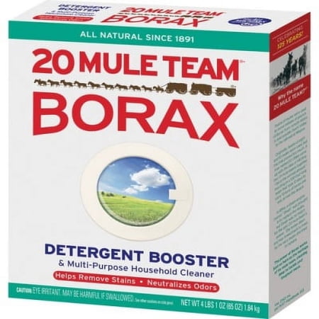 20 Mule Team All Natural Borax Laundry Detergent Booster & Multi-Purpose Household Cleaner, 65 oz (Pack of 6)