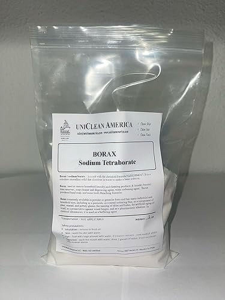 BORAX I SODIUM BORATE I SODIUM TETRABORATE I 5 MOL HIGHLY CONCENTRATE PURE 99.9% I CLEANING BOOSTER - STAIN REMOVER I MADE IN USA I WEIGHT : 10LB