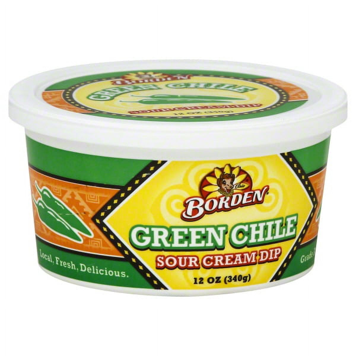 BORDEN GREEN CHILI SOUR CREAM DIP, 12 Oz.