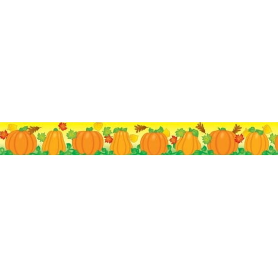CARSON DELLOSA CD-1487 BORDER PUMPKINS-STRAIGHT