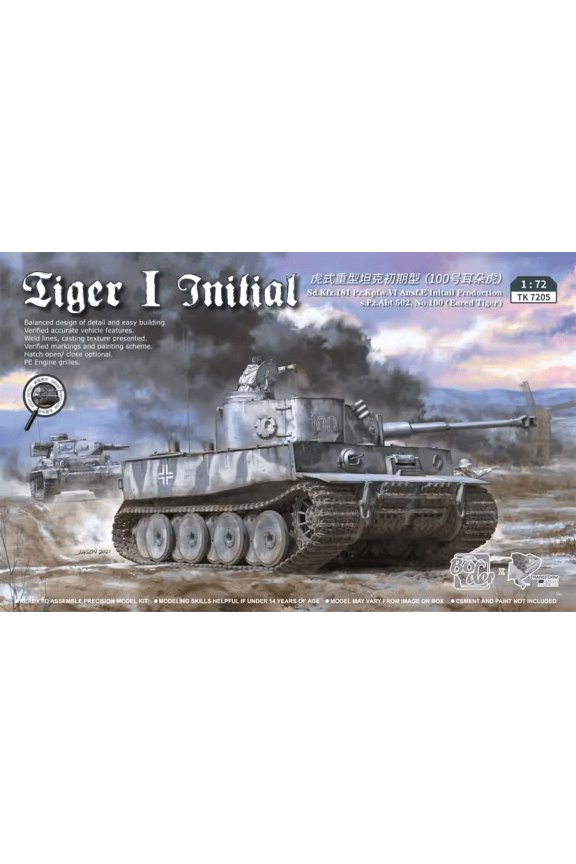BORDER TRANSFORM TK7205 1/72 Tiger I Initial Production s.Pz.Abt.502 100 -Scale Model Kit