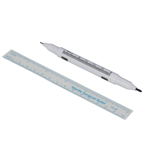 BORDSTRACT 4Types Professional Surgical Tip Skin Marker Pen Sterile Stencil Markers Pen