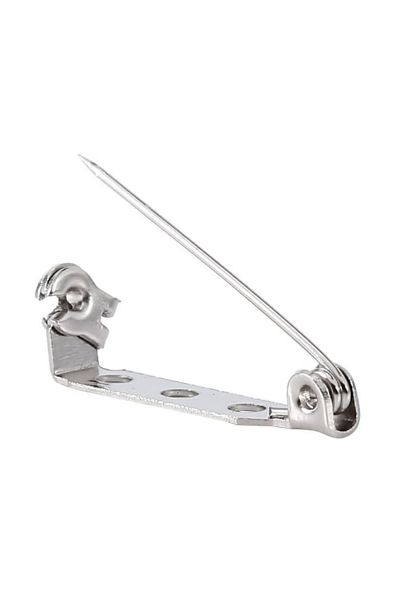 50Pcs Bar Pins Brooch Lock, Secure Back Clasp With Holes Back Bar Fastener, Brooch Lock Back Catch Rolling
