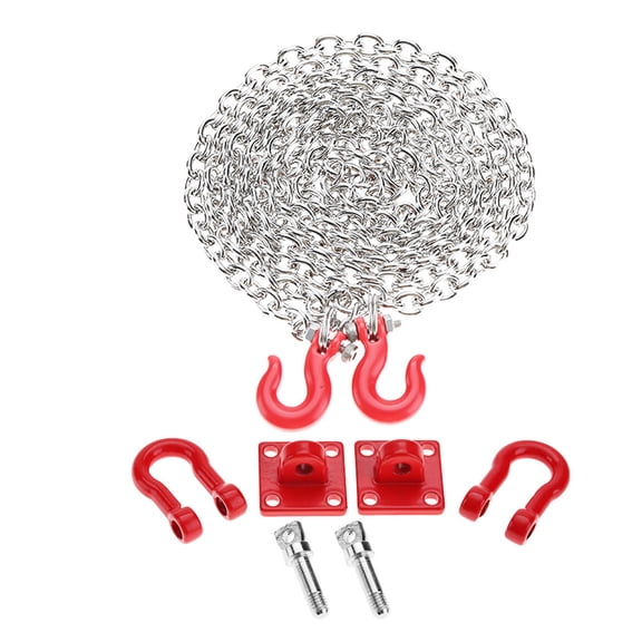 BORDSTRACT Car Tow Hook Trailer Chain U Shaped Tow Hook Suitable For RC Climbing Crawler Car Automotive Exterior Towing Hitch Accessories ASIN: B09C6DBJ3G