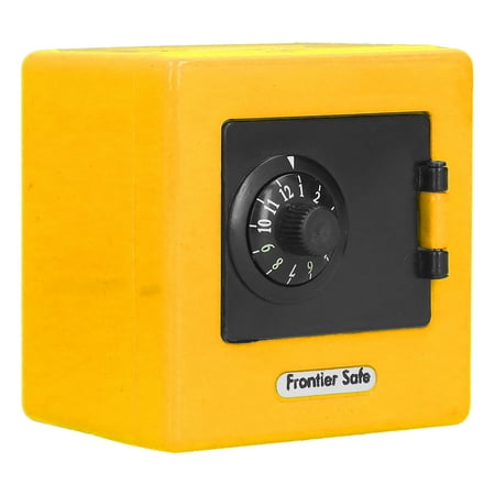 BORDSTRACT Code Lock Storage Case Simulation Safe Box Coded Coin Cash Saving for Boys Girls (Yellow)