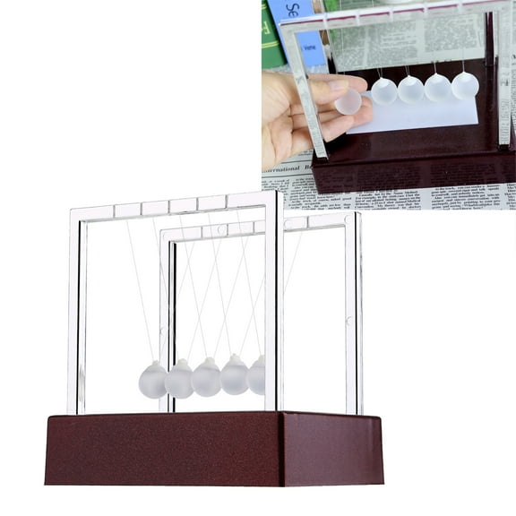 BORDSTRACT Newton's Cradle Colorful Led Light Balance Balls Desktop Decoration Toys Science Physics Desktop Decoration Toys Suitable