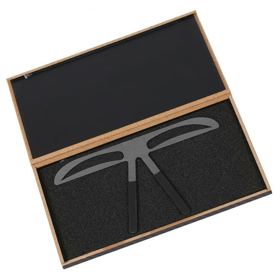 BORDSTRACT Three-Point Positioning Ruler, Eyebrow Measure Ruler Makeup Tool Stainless Steel 5.5 * 3.1 * 0.02inch