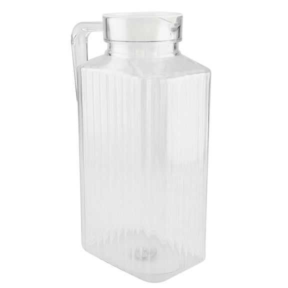 BORDSTRACT Water Jug,Acrylic Transparent Bottle Striped Cold Jug With Lid