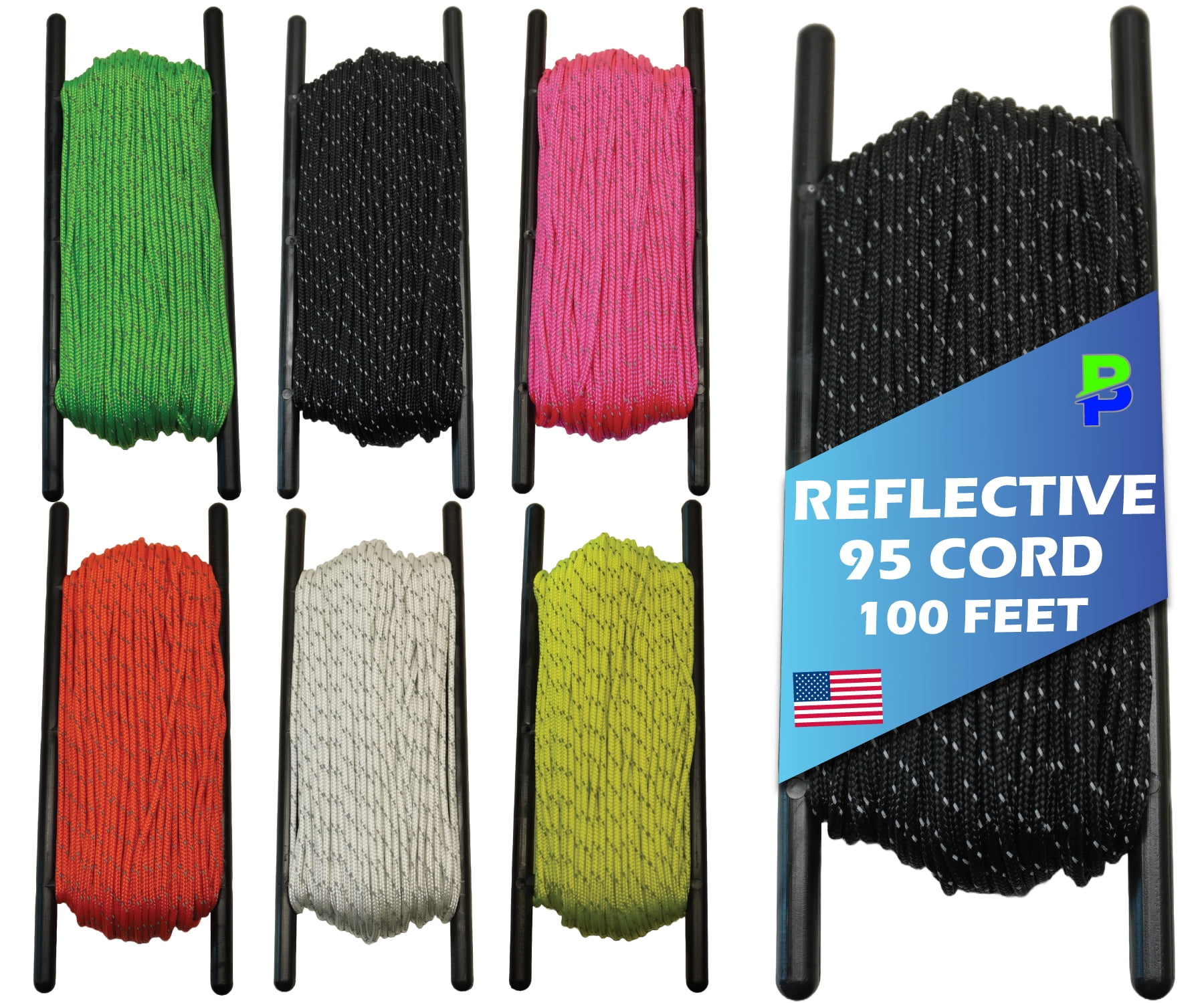 Running Reflective Rope BORED? PARACORD! Reflective 95 Cord - High Visibility Strand - 1.75mm x ...