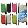 thumbnail image 1 of BORED? PARACORD! Reflective 95 Cord - High Visibility Strand - 1.75mm x 100 Feet - Hiking, Camping, Tent Guyline, Running, Biking, Tools - White, 1 of 5