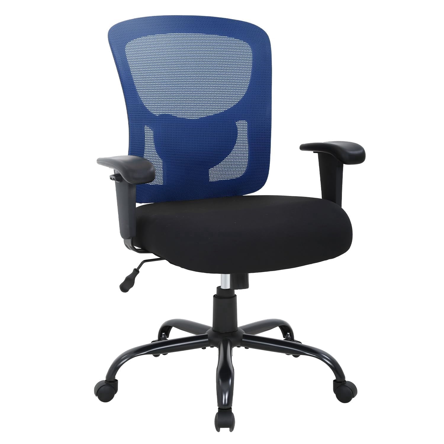 BORGEBY Big and Tall Office Chair Heavy Duty 400LBS Computer Desk Chair with Lumbar Support Ergonomic High Back Task Rolling Swivel Mesh Chair for adult,Blue