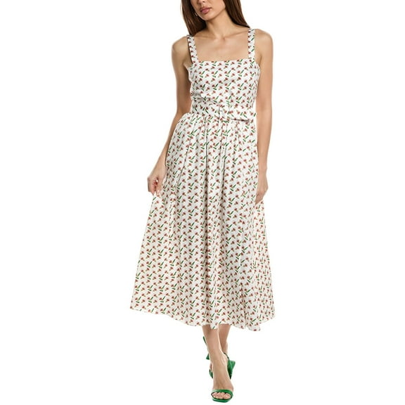 BORGO DE NOR womens  Ninet Sun Dress, UK 12/ US 8, White