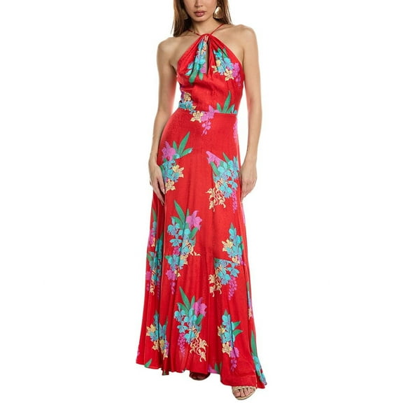 BORGO DE NOR womens  Rosie Maxi Dress, UK 12/ US 8, Red