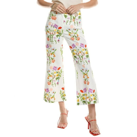 BORGO DE NOR womens  Yves Pique Pant, UK 6/ US 0-2, White