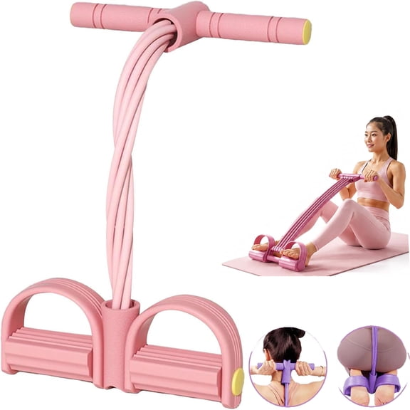 BORIKISE Multifunction Pedal Resistance Band, Ideal for Abdominal, Leg, Arm & Back Training, Home Gym Fitness Equipment
