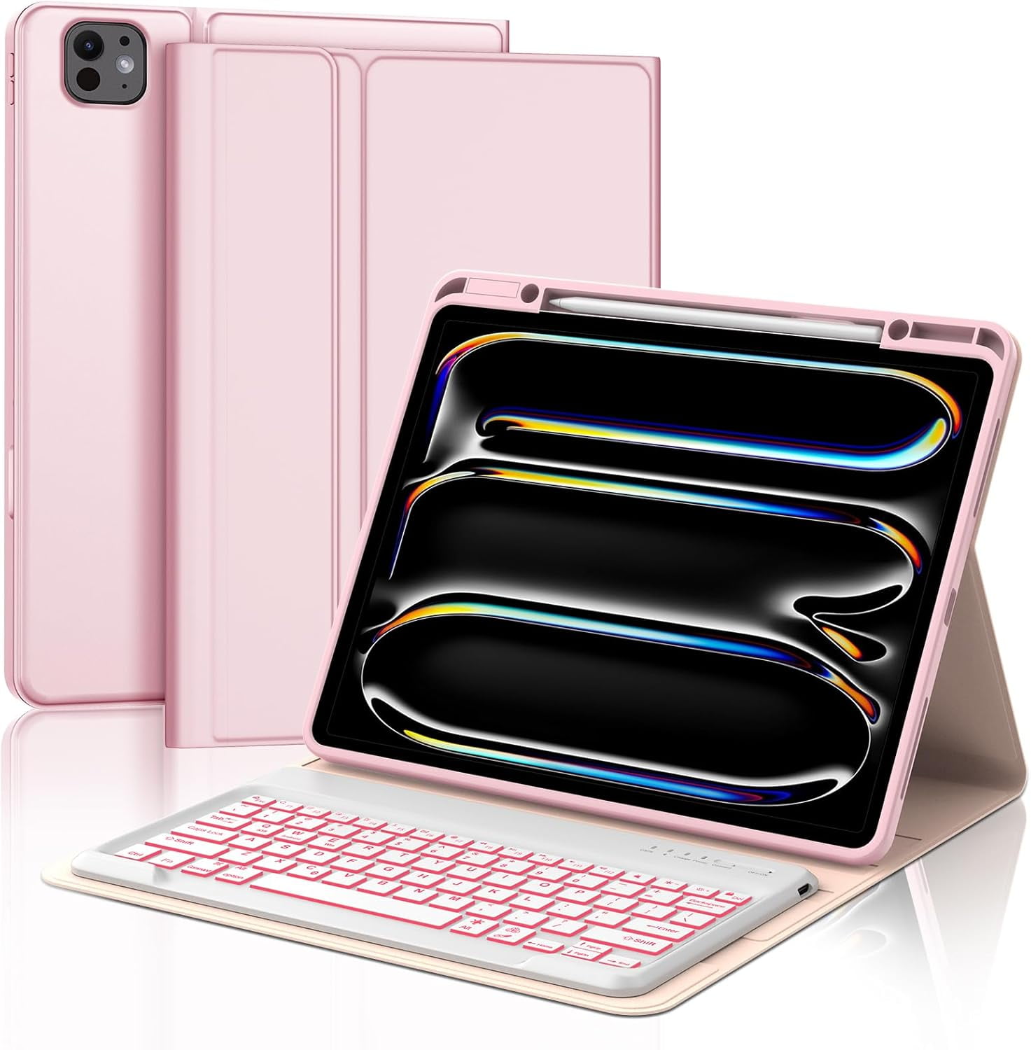 BORIYUAN Keyboard Case for New iPad Pro 13 Inch (M4) 2024, 7 Colors