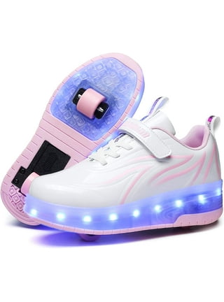 Girls' Roller Skating, Skateboarding Shoes with Wheels Sports Gymnastics  Fashion Multi-purpose Kick Roller Shoe for Boys Girls : 