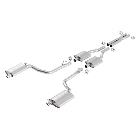 BORLA EXHAUST 140443 11-12 CHARGER RT/300 5.7L V8 RWD/AWD 4DR FACTORY BEZEL SPLIT REAR C-BACK SYSTEM, S-TYPE