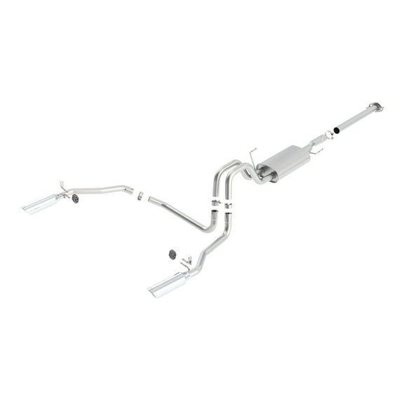 BORLA EXHAUST 140466 11-13 F150 TRUCKS 3.5L V6 EXT CABBOOST CLUB/EXT CAB STB(78)SB 67IN SPLIT REAR C-BACK SYSTEM, S-TYP Fits select: 2011-2014 FORD F150