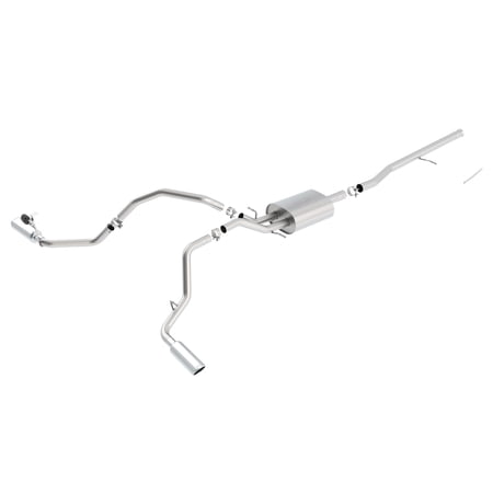 BORLA EXHAUST 140546 14-15 SILVERADO/SIERRA 1500 5.3L 4DR SB/STD BED CAT-BACK 2.75IN/2.25IN W/ 4IN SINGLE ANGLE CUT TIP
