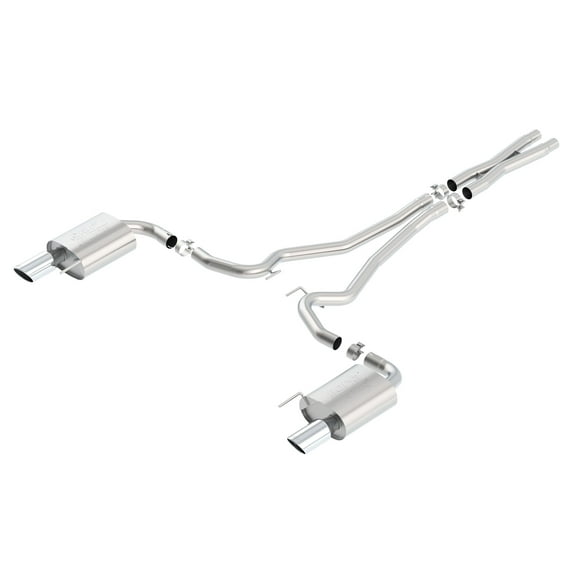 BORLA EXHAUST 140591 15-15 MUST GT 5.0L V8 AT/MT RWD 2DR 2.5IN ATAK S RD RL AC SR TIP 4.IN RD X 9.5IN Fits select: 2015-2017 FORD MUSTANG