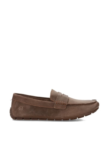 Scarpe Born Gudmund Slip-on Uomo - Mocassini In Pelle Marrone Scuro (Fiore Pieno) - Taglia 46