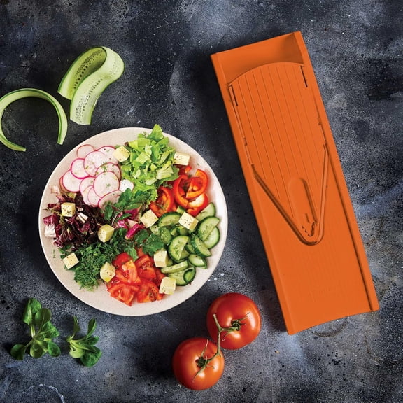 BORNER V Mandoline Slicer Kitchen V1 ClassicLine Starter Set | Vegetable Grater - Quality Made in Germany, Color:Orange